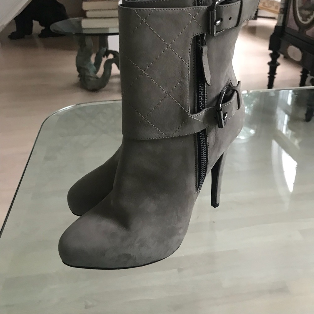 All saints suede taupe bootie